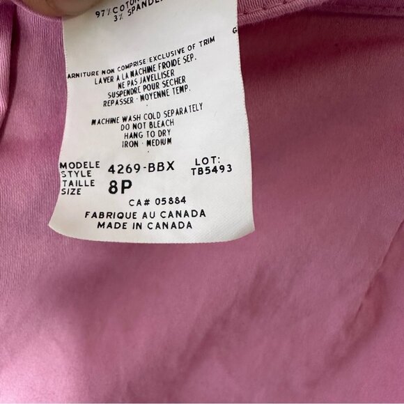 Tabi petites capri pants pink heart charm accent vintage 8P bubblegum pink crop - Picture 6 of 6